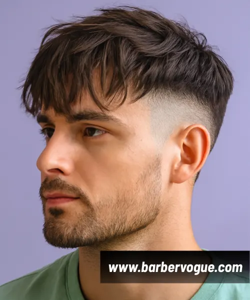 Long Textured Fringe with Mid Fade