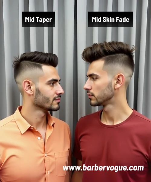 Mid Taper vs Mid Skin Fade