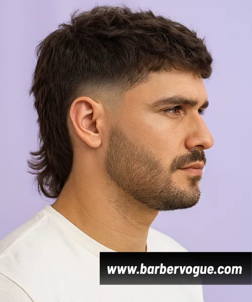 Modern Mullet with Mid Fade