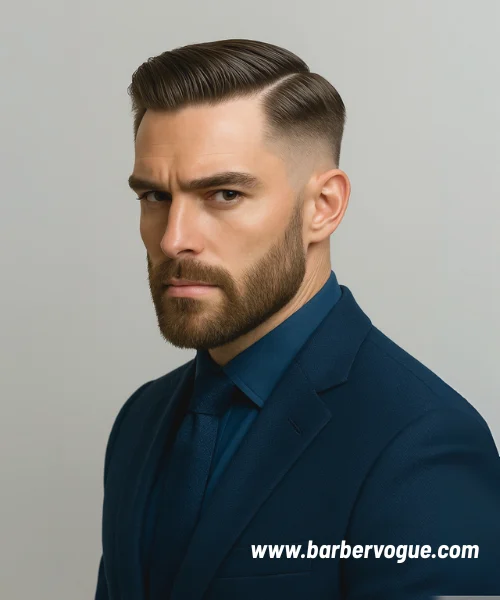 Side Part with Mid Fade